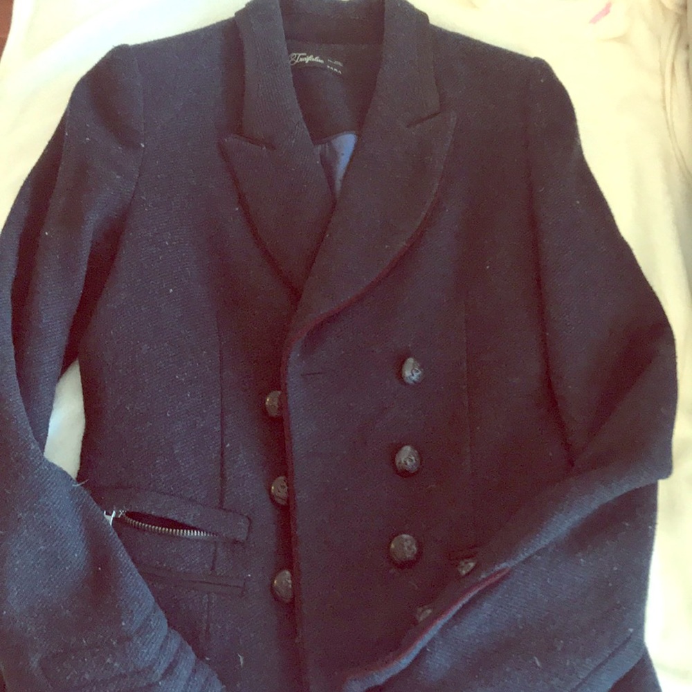 Zara navy blue double breasted blazer